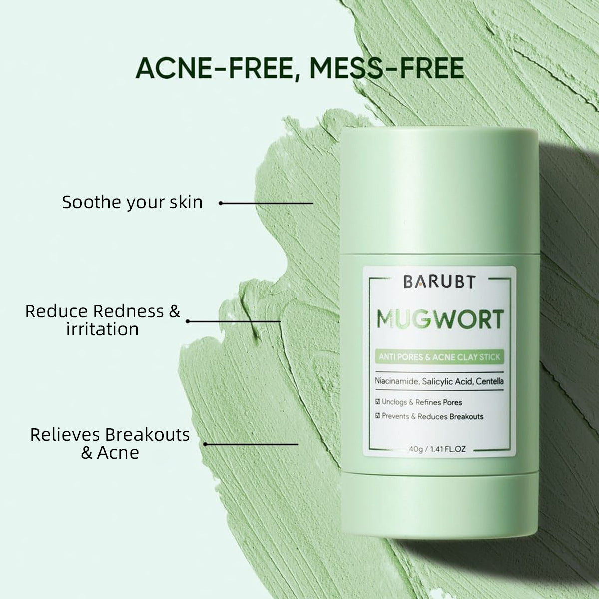 Mugwort Mud Mask Stick Deep Cleansing Blackhead Removal